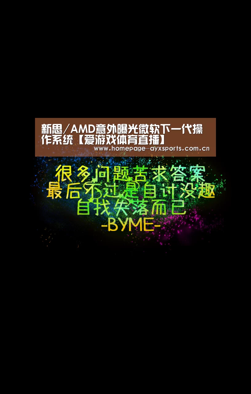 新思/AMD意外曝光微软下一代操作系统【
